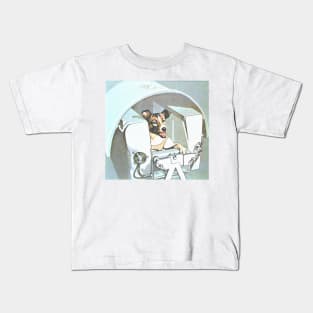 Laika Space Dog / Retro Soviet Style Design Kids T-Shirt